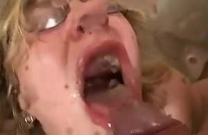 Mature hardcore anal and big cum on face