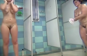 Hidden camera in the public shower