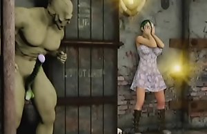 3D Girls vs Orc with the addition of Werewolf