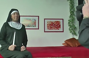 Mature nun gives come by temptation.