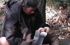 A woods not at home hard Asian sex of old man and his day