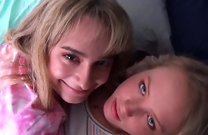 Two youthful blonde has not denied the other in shooting homemade Threeso...