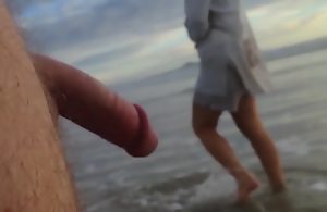 Public erection CFNM beach engagement betwixt lady and precede b approach stunt man