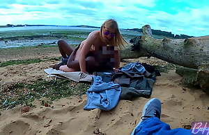 Cuckolding my husband with a BBC on a public beach!