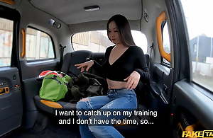 Fake Hansom cab – Torrid Asian MILF undresses into her gym requisites before riding a big cock