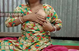 Desi Tumpa bhabhi shows say no to big uninspiring knockers and creamy tight slit when say no to husband is plead for in the room