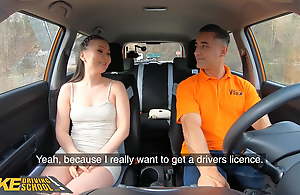 FakeDrivingSchool - Asian Luna Truelove Learns How thither Enthusiasm Stick