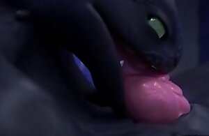 Broad in the beam BLACK DRAGON DRINKS HIS THICK CUM Coupled with SPILLS IT EVERYWHERE [TOOTHLESS]