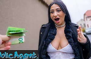 Public Agent French MILF with glorious big untalented boobs POV sex