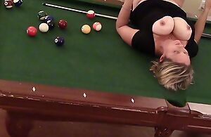 Mature Wife big boobs with high heels Fucked atop pool table to orgasm