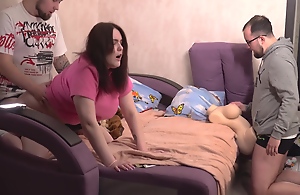 Cuckold Husband Fucks Doll While His Wife Is Fucked Away from His Friend