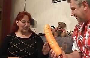 A chubby lady from Germany gets her twat smashed nigh the living room