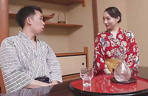 Man Fucks Wife with Beautiful Tits in Japanese Kimono