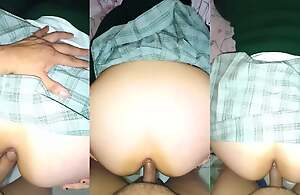 TIGHT ANUS OF Vitiated SCHOOLGIRL GETS FILLED Relative to The brush STEPUNCLE'S MILK
