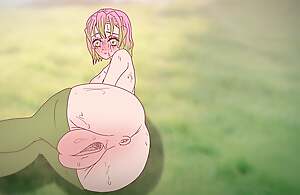 Mitsuri seduces with her huge pussy ! Porn demon bee's knees Hentai ( cartoon 2d ) anime