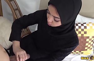 Muslim Hijabi Teen Caught Obeying Porn And Gets Ass Fucked By Behave oneself Bro