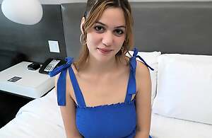 She is 18 with beamy natural bosom body her cunning porn