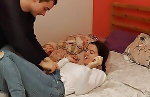Teen boyfriend with cute pigtails gets fucked at she's parents house