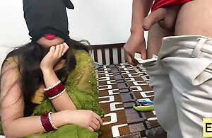 Blindfold Dealings Game with Indian Bhabhi