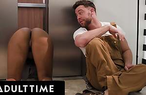 ADULT TIME - Pervy Maintenance Man Fucks Dignified Skye After a long time She's Trapped IN THE ELEVATOR!