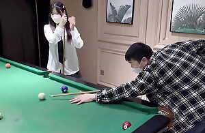 What does it mean when two Petite Asian friends invite you to Play pool? Triune With Two Asian Teen Girl