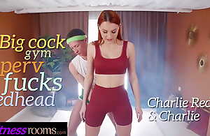 Fitness Rooms Big tits Charlie Red fucks big dick pervert gym teacher