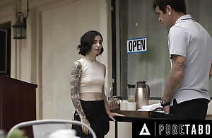PURE TABOO Seduced Barista Stevie Moon Accepts Anal Copulation From Handsome But Rude Buyer She Just Met