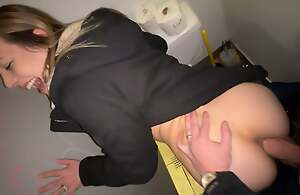Anal in Public Restroom and Steamy Blowjob in Parking Lot