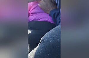Titty Undertaking In Car