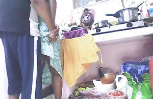 Tamil Indian Piece of baggage in Kitchen More Neighbor, Big Bore Desi Piece of baggage Doggy Style More Neighbor