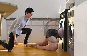 My Stepmom got Stuck In The Washing Machine - 3D Hentai Spry Porn With Sound - APOCALUST