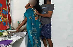 Aunty was surface-active agent the dishes in the kitchen wearing a saree and I went behind say no to and doomed say no to here and had sex with her.