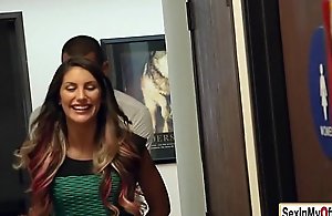 Shove around august ames has quickie sex everywhere the office washroom