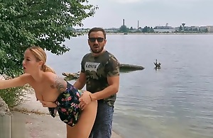 Amateur couple caught fucking close by the public park. WetKelly