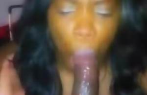 18-year-old ebony hen tries to swallow a BIG Sex-oriented COCK