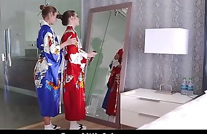 Little Youthful Oriental Teen Carry on Daughter Taught Geisha Alien MILF Carry on Mom
